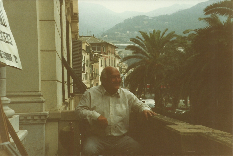 Albert Meltzer on holiday, Viareggio
