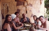 Brenda Christie, Susanna Ortuño, Stuart Christie, Jose Vicente Ortuño, Diego Camacho (Abel Paz) (with the top of Branwen Christie's head in the foreground)