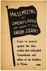 Mass meeting of Unemployed April 4 1914 Union Square New York leaflet