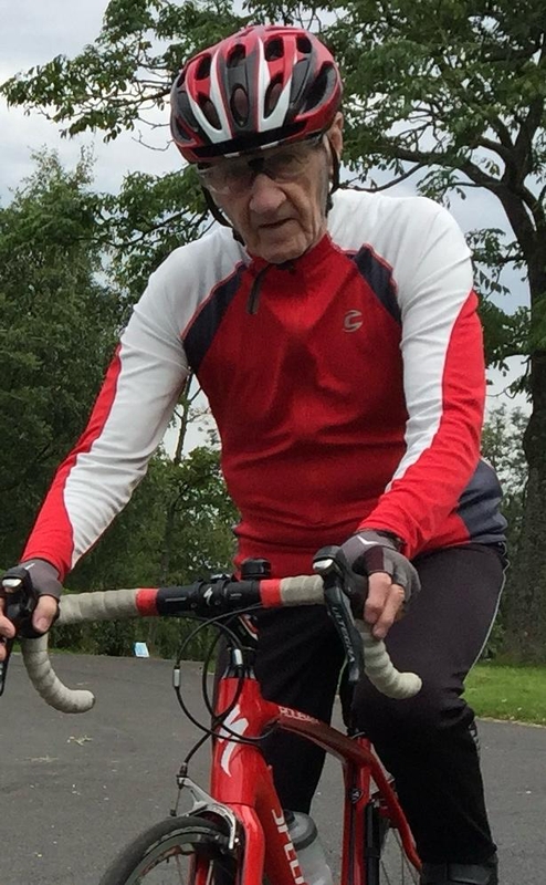 John Couzin on his bike