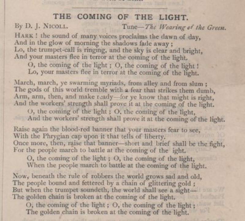 The coming of the light
