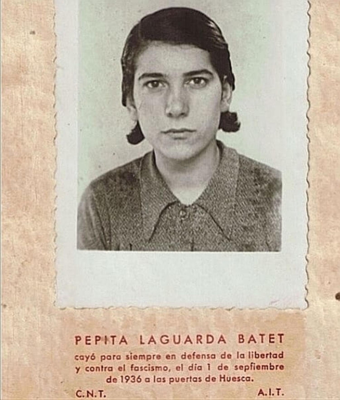 Pepita Laguarda (1919-1936), the youngest female militian killed in action