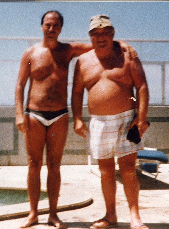 Stuart Christie and Albert Meltzer in Faro, Portugal 1985?